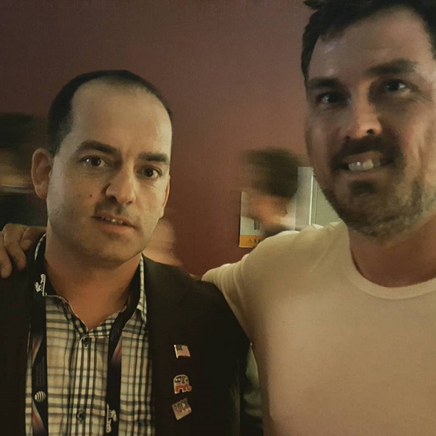 Tom Rotondi, left, pictured with a true American hero, Marcus Luttrell (featured in the movie "Lone Survivor"). Both veterans are in Cleveland for the Republican National Convention. 