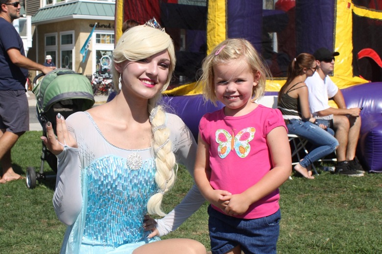 Kelsey Daciw, 3, of Harleysville, PA and Sea Isle City, met Elsa from Frozen during Fall Family Festival. 
