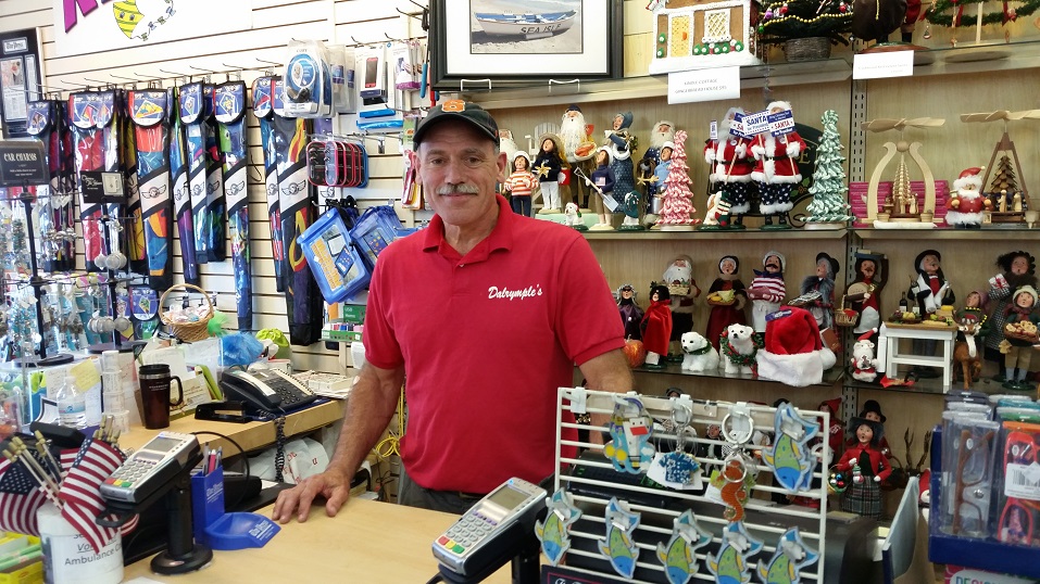 Chuck Dalrymple, owner of Dalrymple's Card and Gift Shoppe, estimated business at his store was down about 35 percent for the holiday.