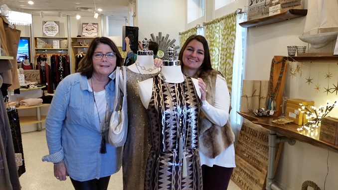 Milissa and Katie Walters, owners of the Kiwi Boutique, enjoyed brisk business Saturday. Milissa Walters said Girls Weekend is one of the top three weekends during the year for her shop.