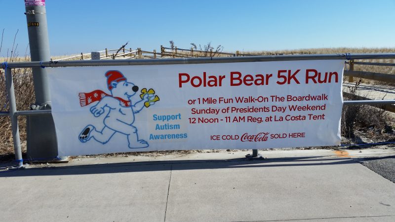 A sign on the Promenade advertises the event.
