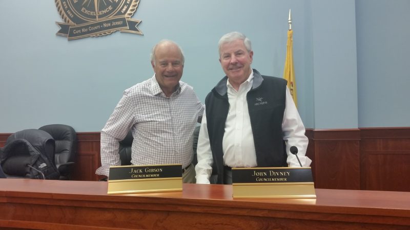 Councilman John Divney, right, shown with fellow Councilman Jack Gibson, has decided not to seek re-election.