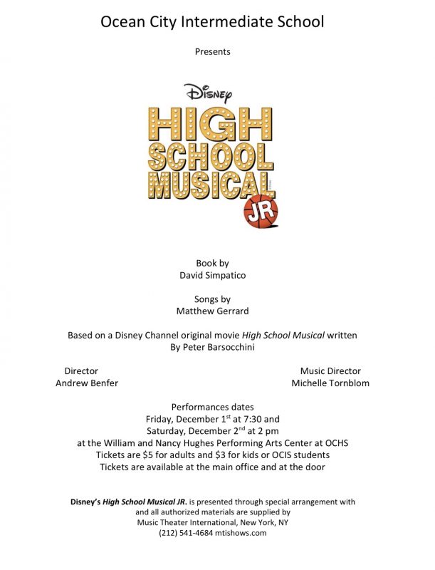 High School Musical Jr.: Saturday Performance 